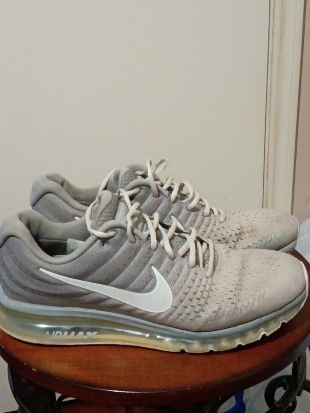 Nike Air Max 2017 Cool Grey White Running Shoes 849559-005 Men’s Size 12